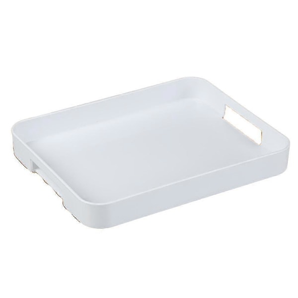 Vit Stapelbar Rektangulär Serveringsbricka i Plast med S, Zekai style2