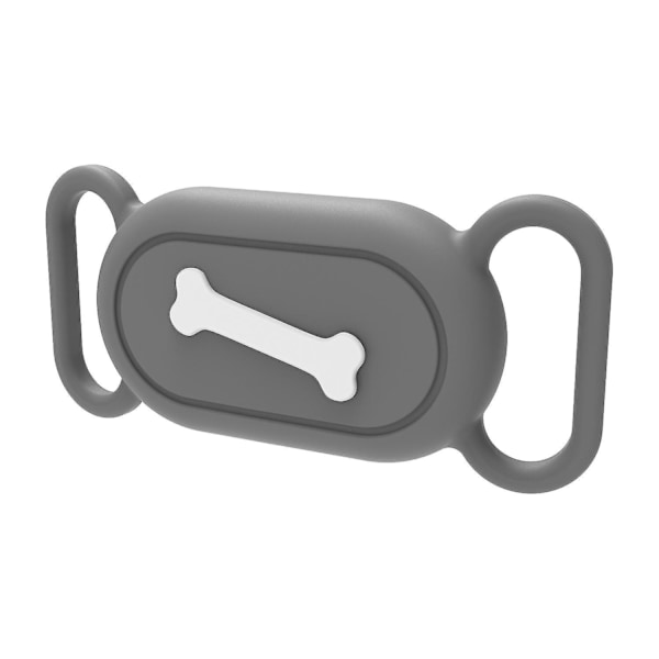 Silikonskal för Samsung Galaxy SmartTag 2 Bluetooth Tracker Skyddsfodral för Hund / Katt-B6 BenmönsterGrå