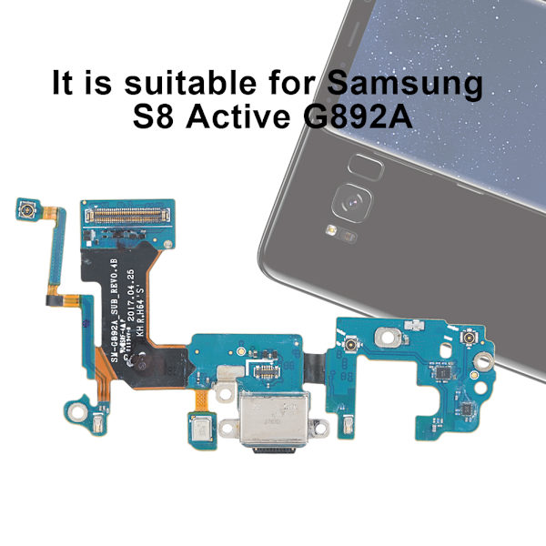 Smart Phone-tillbehör Svansladd Kabel USB Laddning Liten Kretskort för Samsung S8 Active G892A