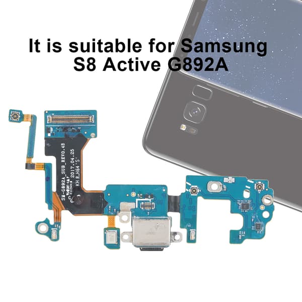 Smarttelefon tilbehør halekabel USB-ladekort for Samsung S8 Active G892A