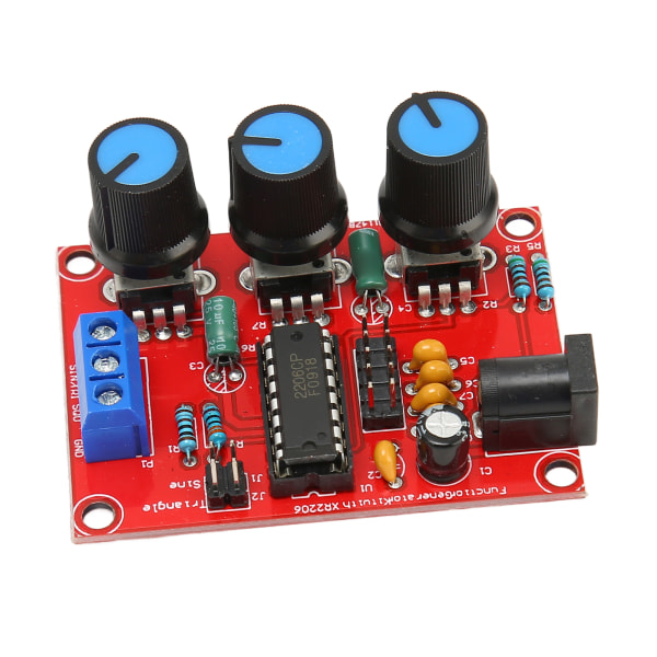 2st signalgeneratorsats sinustriangel fyrkantig utgång 1Hz‑1MHz 9‑12V DC-ingångsfunktion Signalgenerator med case