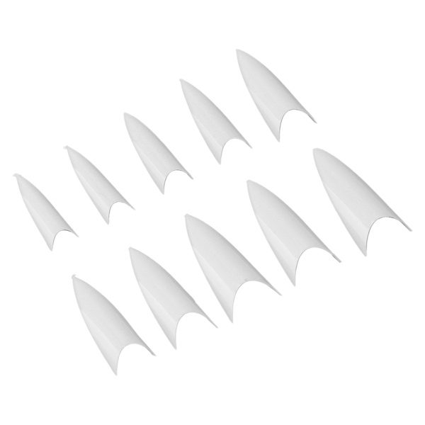10 stk falske neglespidser spidse form halvdækkende kunstige neglespidser Nail Art Supplies#02