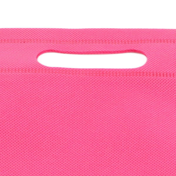50 stk. stansede non-woven poser, miljøvenlige flade mund tote poser, non-woven stof beklædningsposer, rosenrød 25x35cm/9.8x13.8in