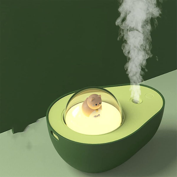 USB Avocado Luftfugtighedsmaskine med Natlys til Hjem, Soveværelse, Lille Bil og Kontor
