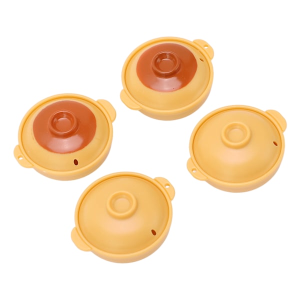 Suppegryde Legetøj Simulation Dekorativ Plast Miniature Gryde Model til 1/12 Dukkehus 4stk