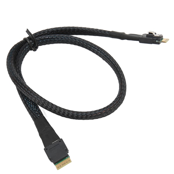 Ohut SAS-kaapeli jopa 12 GBPS tinattua kuparia, joustava ja vakaa, turvallinen Micro SATA -kaapeli pöytätietokoneen kotelon kiintolevylle 1 metri / 3,3 jalkaa