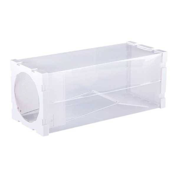 Musefelle Hvit Transparent Kompakt Sammenleggbar Sensitiv Pedal PP Material Rottefanger Bur for Hjem