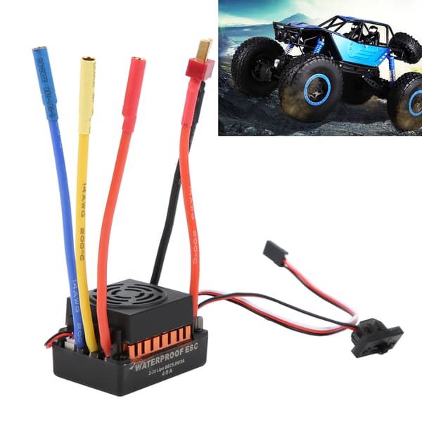 RC ESC 45A vanntett elektronisk hastighetsregulator tilbehørsdeler for 1/10 RC bilmodell Oransje