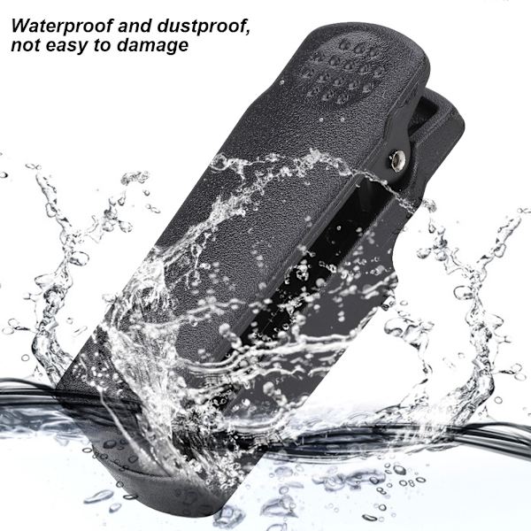 10 st vattentäta svarta walkie-talkie bältesklämmor för BAOFENG UV-9R Plus