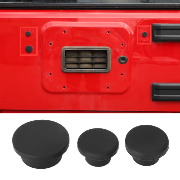 3 stk. bagklap gummiprop, passer til Jeep Wrangler JK 2007-2017 biltilbehør
