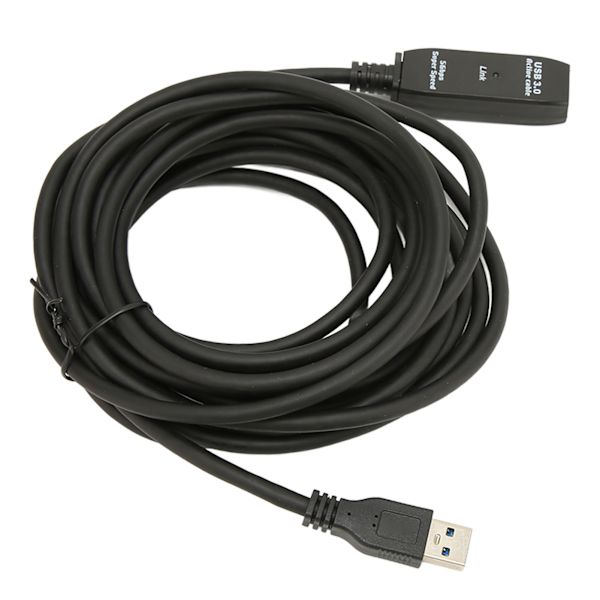USB 3.0 forlængerkabel sort 16,4 fod 5 Gbit pr. sek. han til hun USB aktiv USB forlængerledning til hub mus tastatur
