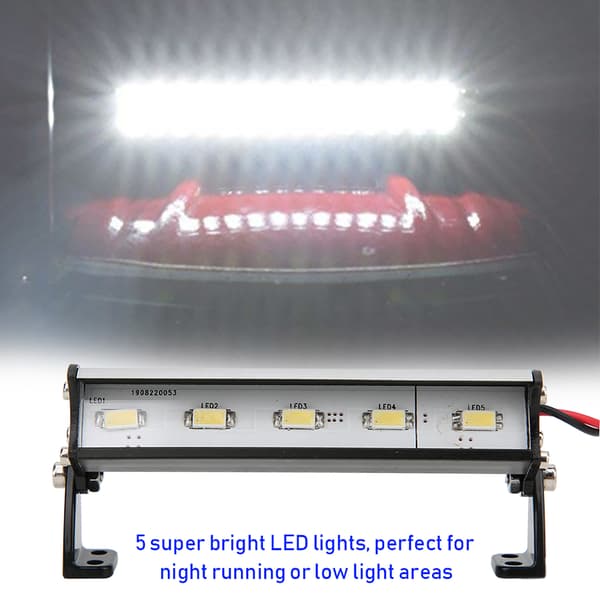 Modellbil Lys Bar Universal Highlight 6 LED Erstatningssett for 1/10 Kraner Lastebiler 70mm