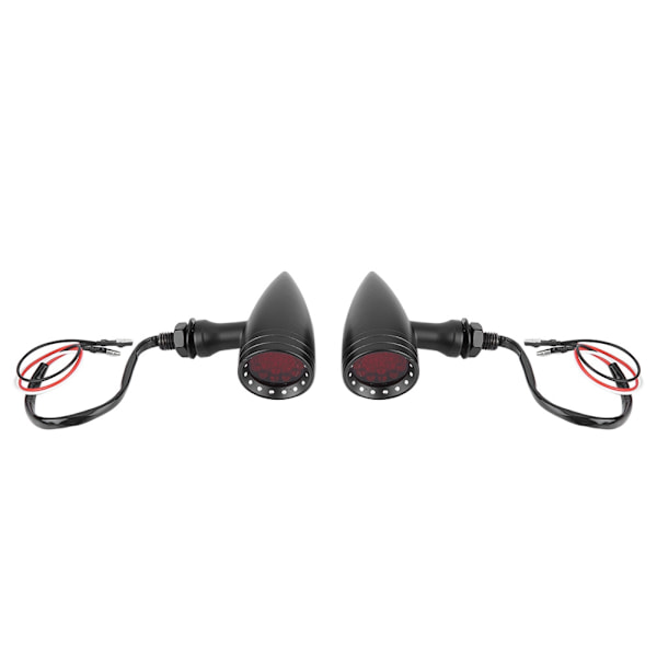 2 stk. Motorcykel Modificeret Retro Blinklys LED Lys Indikator Advarselslampe Universal