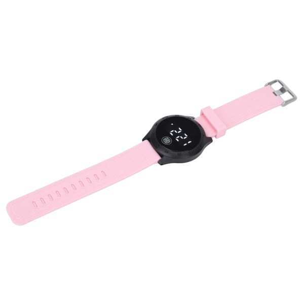 HZ2030 LED digital klokke i koreansk stil Vanntett Touch Stilig armbåndsklokke for menn kvinner studenter svart skall rosa belte