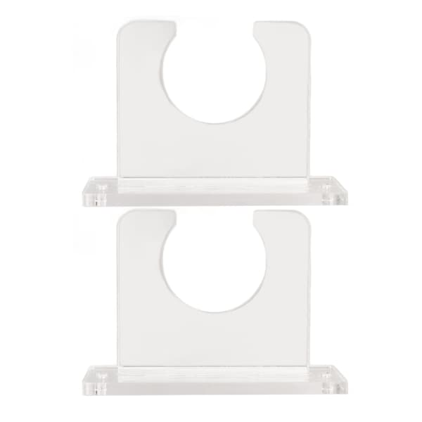 2-pack basebollträhållare för vertikal visning, robust akrylträhängare, väggmonterad displayställ för basebollträ