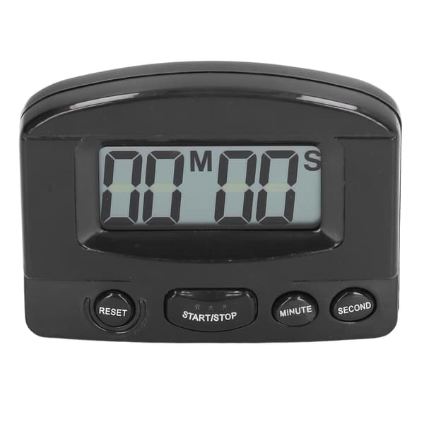 Kjøkken Digital Timer Nedtelling Klasserom Timer for Tidsstyring Studie Trening Ovn Matlaging Svart