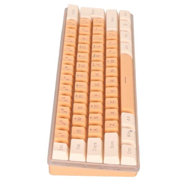 60% kablet gaming tastatur RGB mini tastatur imiteret mekanisk teknik kompakt 61 taster tastatur til gamer maskinskriver gul orange