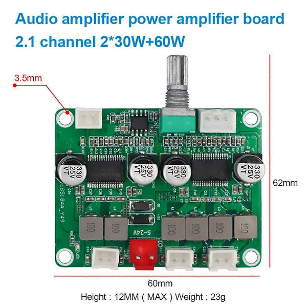 TPA3118 Digital Audio Forstærker Board 2.1 Kanal Forstærker Modul