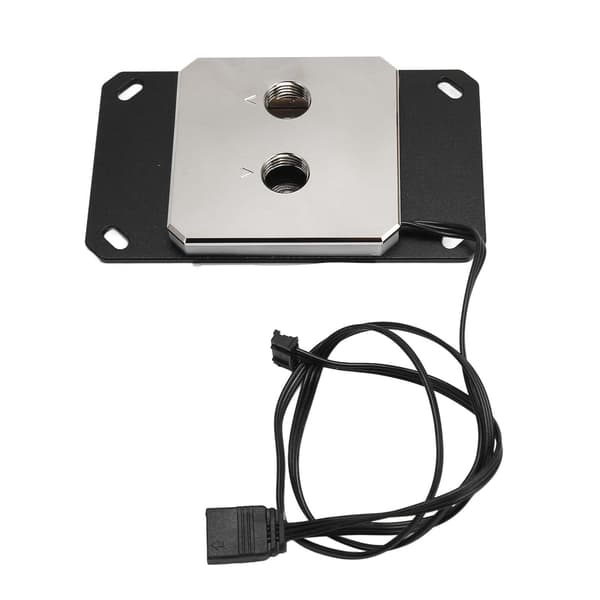 CPU vandkølingsblok RGB-effekter Messing Rødt Kobber 19,7 tommer kabel CPU vandblok med controller skruer til AM4 computer