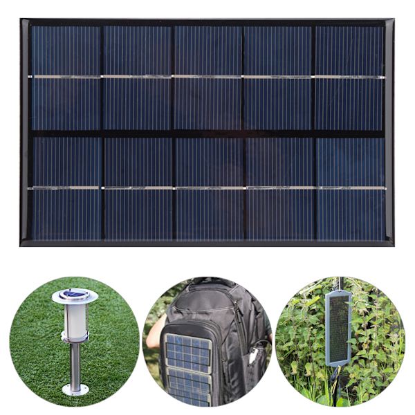 2W 5V Polykristallint Kisel Säkerhet Solenergi Laddning Panel DIY Laddare 88x142MM