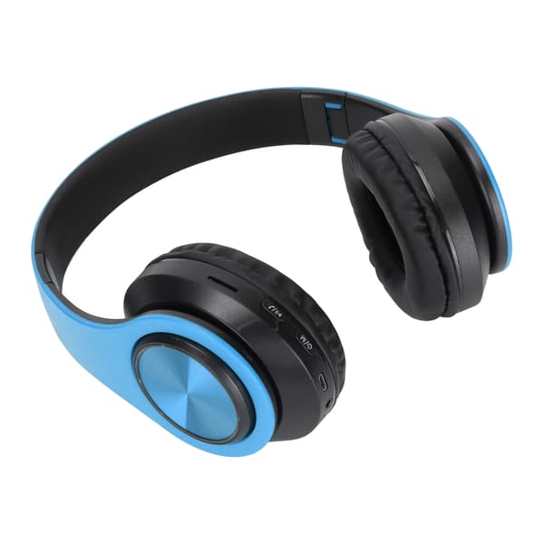 Trådløst headset Stereo Støjreducerende Sammenklappelige Bluetooth-hovedtelefoner til mobiltelefon PC Rejse Spil Blå Sort