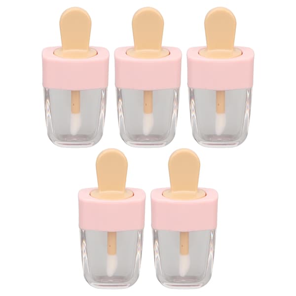5 stk. 5 ml tomme læbeglasrør isformet forhindrer lækage DIY læbeglasbeholder