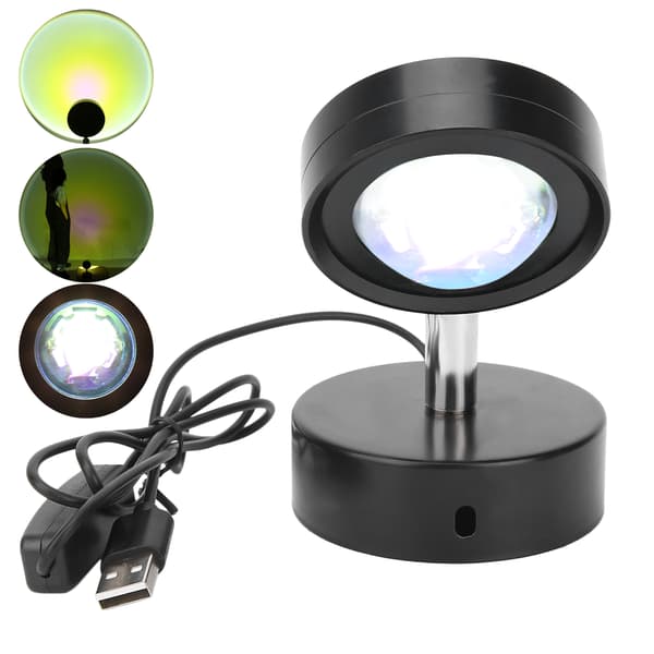 USB Projektorlampe Husholdningsprojektionslampe Stue Vægdekorationslys Solfarve