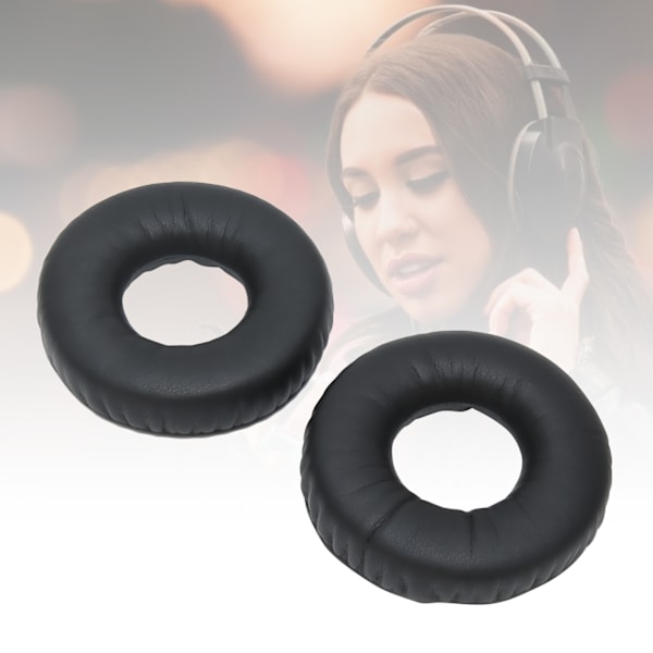 2kpl korvatyynyn vaihtokuulokkeiden lisävaruste Sennheiser HD25 -kuulokkeille musta