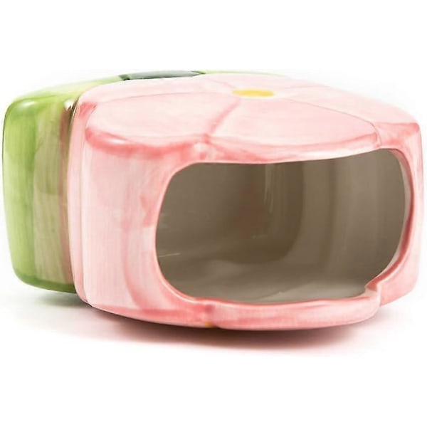 Blomst Blyantholder Keramisk Skrivebordsornamenter Skrivebord Kontor Organizer Papirvarer Hylde Opbevaringskrukke (Pink-B)