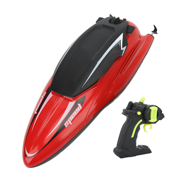 RC Racingbåt Vattentät ABS Anti-Drop Snabbare Körning Stabil Prestanda Fjärrkontrollbåt 3 Batteri Röd