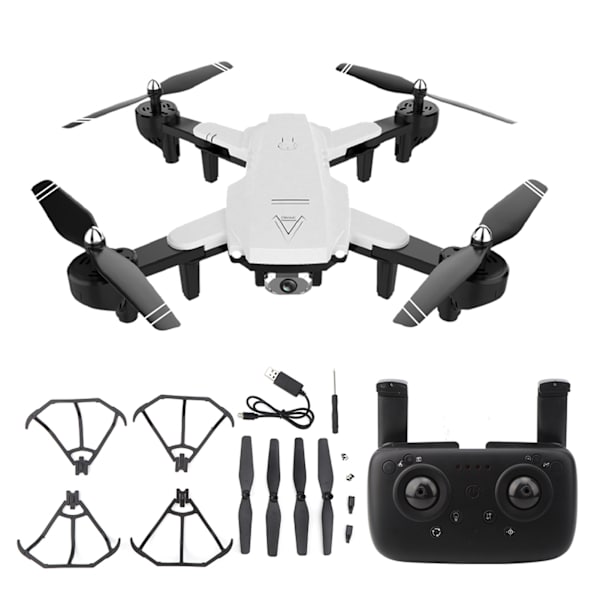 Foldbar drone med høj definition dobbelt kamera hovedløs tilstand automatisk følg drone(blanc Maintien d'altitude 4k)