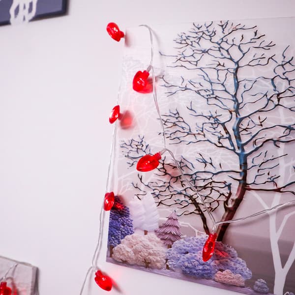 Hjerteformet lyskæde Valentinsdag LED-lyskæde DIY dekorativt lys