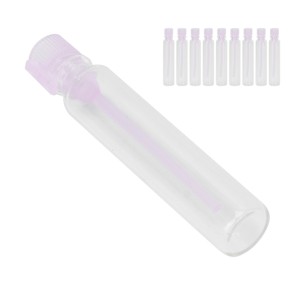 10 st mini parfymsniffande sprayflaskor dimspruta tomma Stay Tube-flaskor 2ml Rosa
