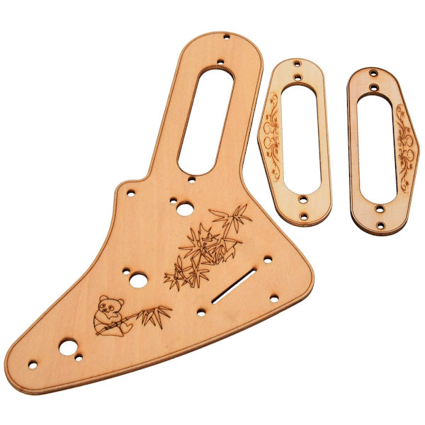 Gitarr Guard Pickup Ram Set Lönn Snidad Elektrisk Gitarr Musikinstrument Tillbehör