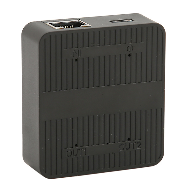 Ethernet-splitter RJ45 1 inn 2 ut 1000 Mbps USB C strømforsyning sikker stabil signal LAN-splitter med USB-kabel for bryter TV PC