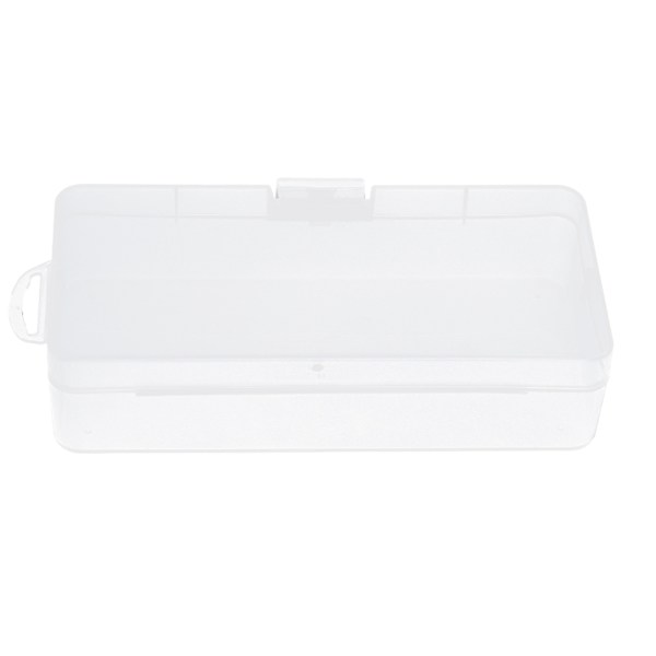 Plastförvaringslåda Rektangulär Transparent Digital Elektroniktillbehör Fallbeständig Låda med Flip-lock