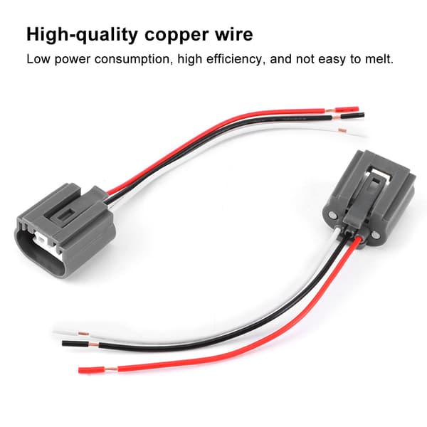 2 stk. H13 9008 hunfatningsledningsnetadapterstik til lysvarmebestandig keramisk LED-stik