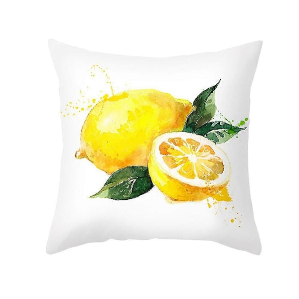 45x45cm Citron Orange Tryck Prydnadskudde Kuddfodral Hem Soffa Säng Dekor13