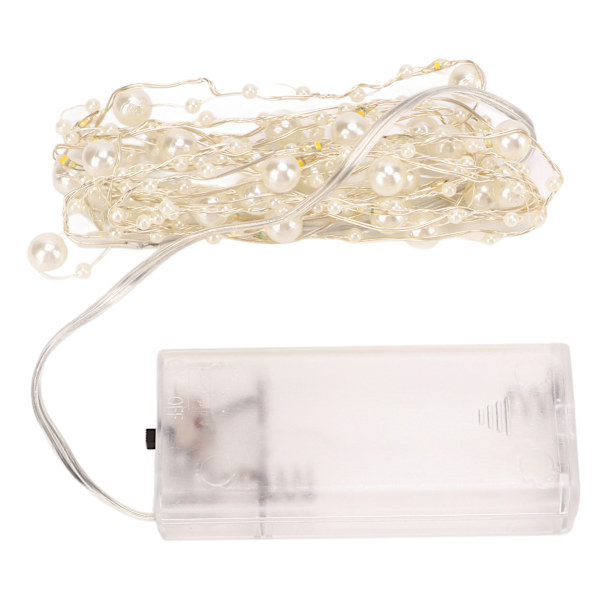 4 stk Perler String Lights Hvide Perler DIY Attraktivt dekorativt plast Metal Lavspændings LED String Lights