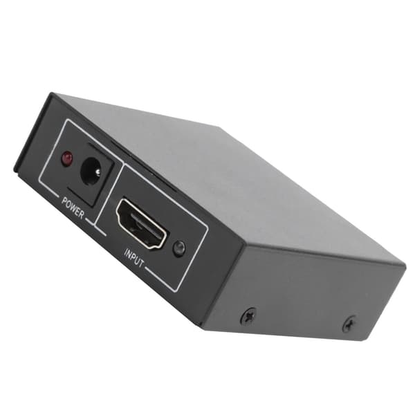 HD Multimedia Interface 1 til 2 fordeler 4K x 2K konverter videosplitter US-stik 100‑240V Sort