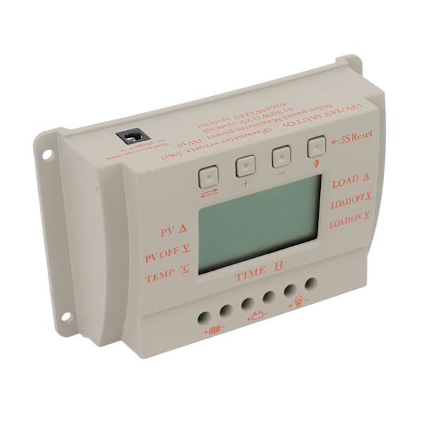 Solcellsregulator MPPT Laddningsurladdningskontroll LCD-display 12V 24V USB 5V Utmatning