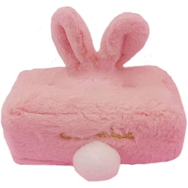 Plush Vävnadslåda, Kanin Rosa Plance Vävnadslåda Cartoon Vävnadslåda