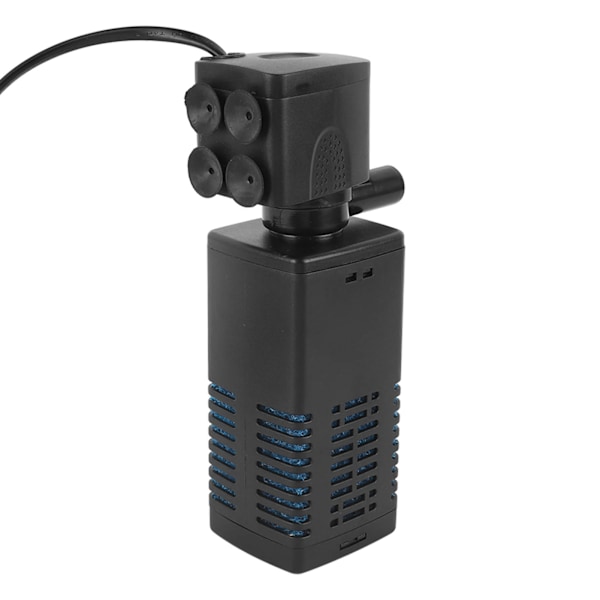 Akvarie nedsenkbar pumpe multifunksjonell effektiv 3 i 1 oksygenering fisketankfilterpumpe EU-plugg 220‑240V