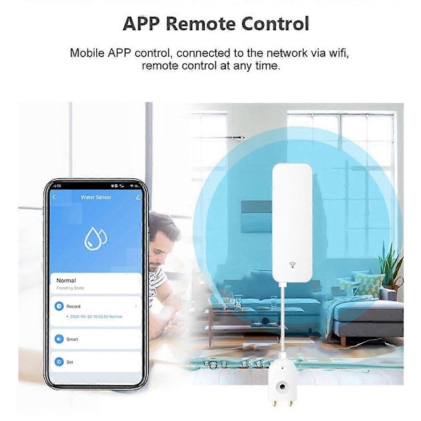 Tuya Zigbee Smart Vattenläckagesensor Vattenöverflödesnivådetektor