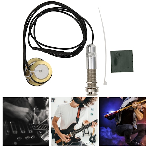 Profesjonell rund gitar pickup svinger Mikrofon Akustisk Ukulele tilbehør