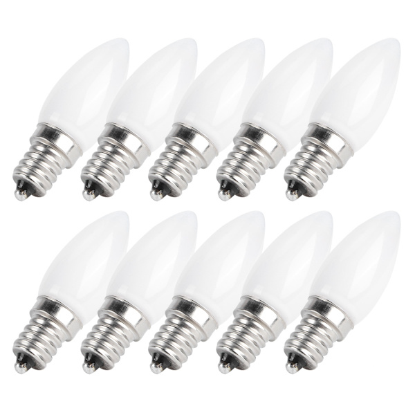 10 st E12 LED-ljuskällor 1,5 W AC 230 V för hem, bil, skåp, hotellbelysning