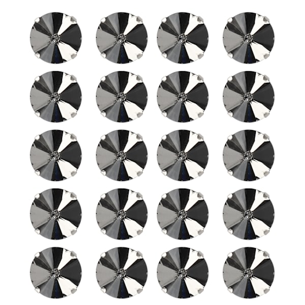 20 st DIY klodiamanter bröllopsklänning retro mode hantverk glas kläder dekorationer 15 mm kokosgrå rund glas klodiamant