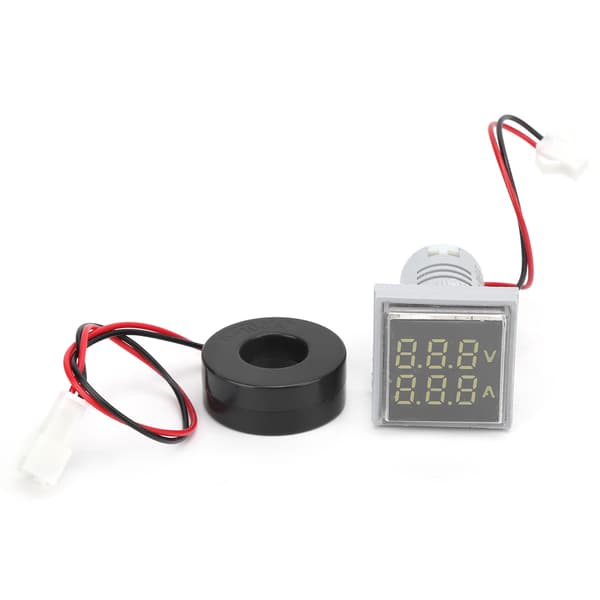 AD16‑22FVA 2-i-1 Voltmeter Amperemeter Spänningsströmmätare Testare Mätindikator Vit