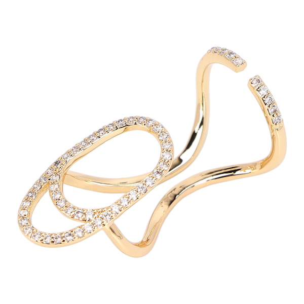 Nagelring Säker Frisk Justerbar Fashionabla fingernagelsmyckendekorationer för fester Bröllop3048 Guld