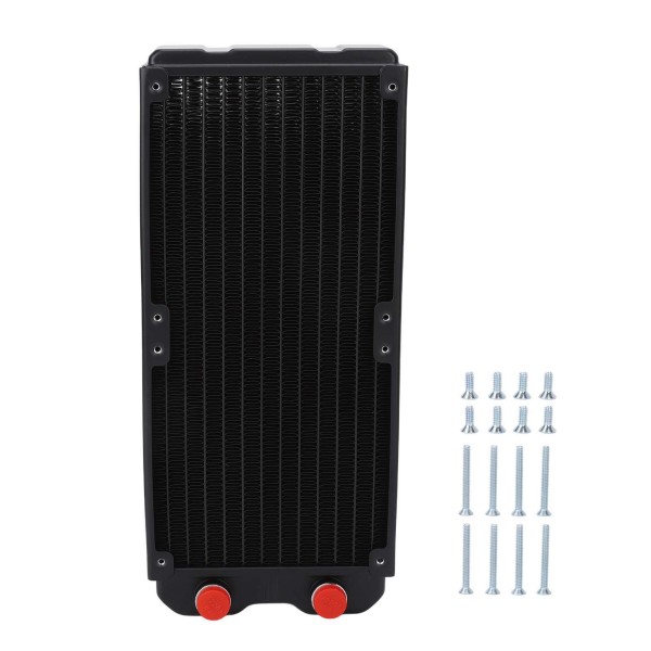 Vannkjølingsradiator Aluminiumslegering G1/4 gjenger dobbeltlags rask varmeavledning datamaskinradiator for 12 cm vifte